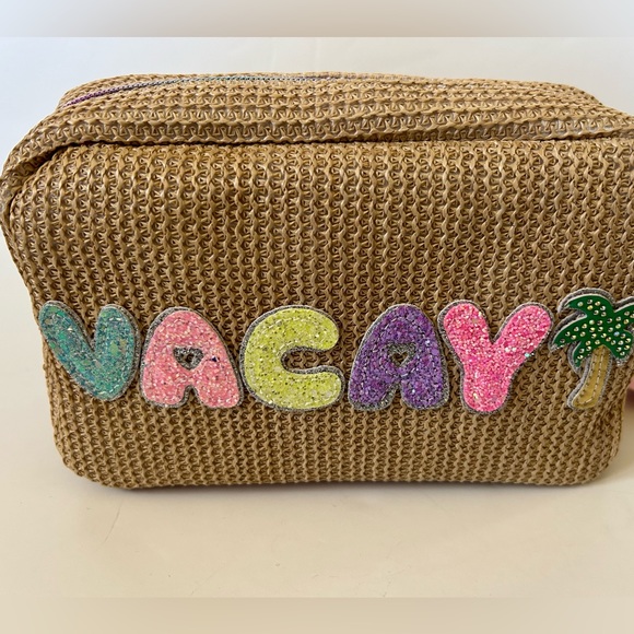 Raised Letter Vacay Toiletries Cosmetic Bag - Picture 2 of 15